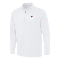 Men's Antigua White Kyle Larson Reprocess Quarter-Zip Top