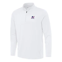 Men's Antigua White William Byron Reprocess Quarter-Zip Top