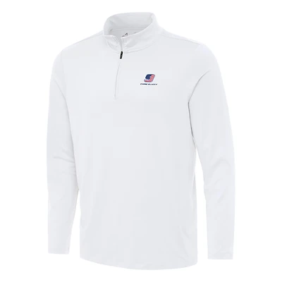 Men's Antigua White Chase Elliott Reprocess Quarter-Zip Top