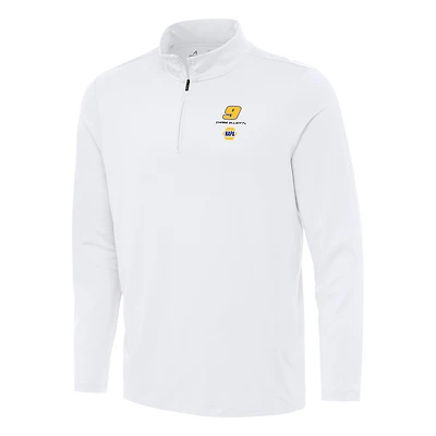 Men's Antigua White Chase Elliott Reprocess Quarter-Zip Top