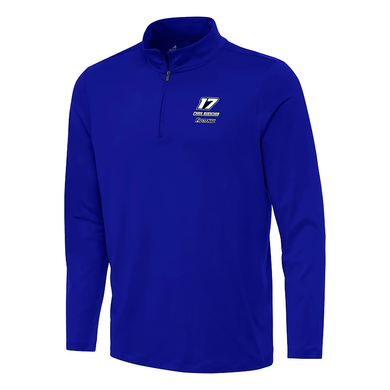 Men's Antigua Royal Chris Buescher Reprocess Quarter-Zip Top
