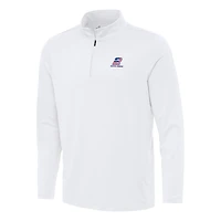 Men's Antigua White Austin Cindric Reprocess Quarter-Zip Top