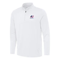 Men's Antigua White Alex Bowman Reprocess Quarter-Zip Top
