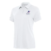 Women's Antigua White Denny Hamlin Reprocess Polo