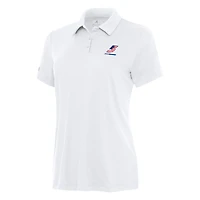 Women's Antigua White Kyle Larson Reprocess Polo