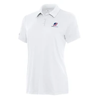 Women's Antigua White Chase Elliott Reprocess Polo