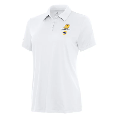 Women's Antigua White Chase Elliott Reprocess Polo