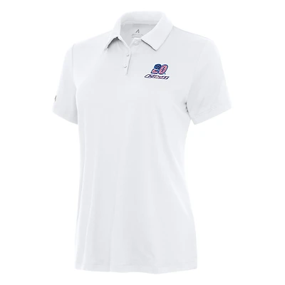 Women's Antigua White Christopher Bell Reprocess Polo