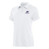 Women's Antigua White Christopher Bell Reprocess Polo