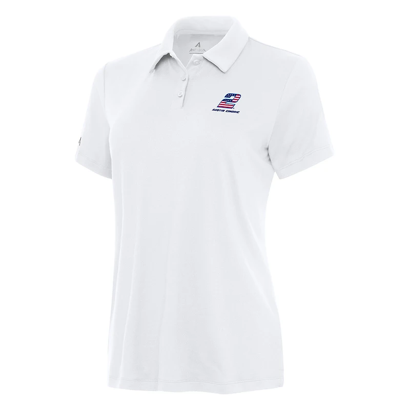 Women's Antigua White Austin Cindric Reprocess Polo