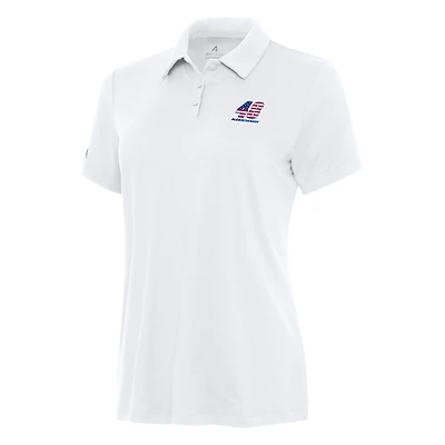 Women's Antigua White Alex Bowman Reprocess Polo