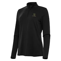 Women's Antigua Black Kyle Busch Reprocess Quarter-Zip Top