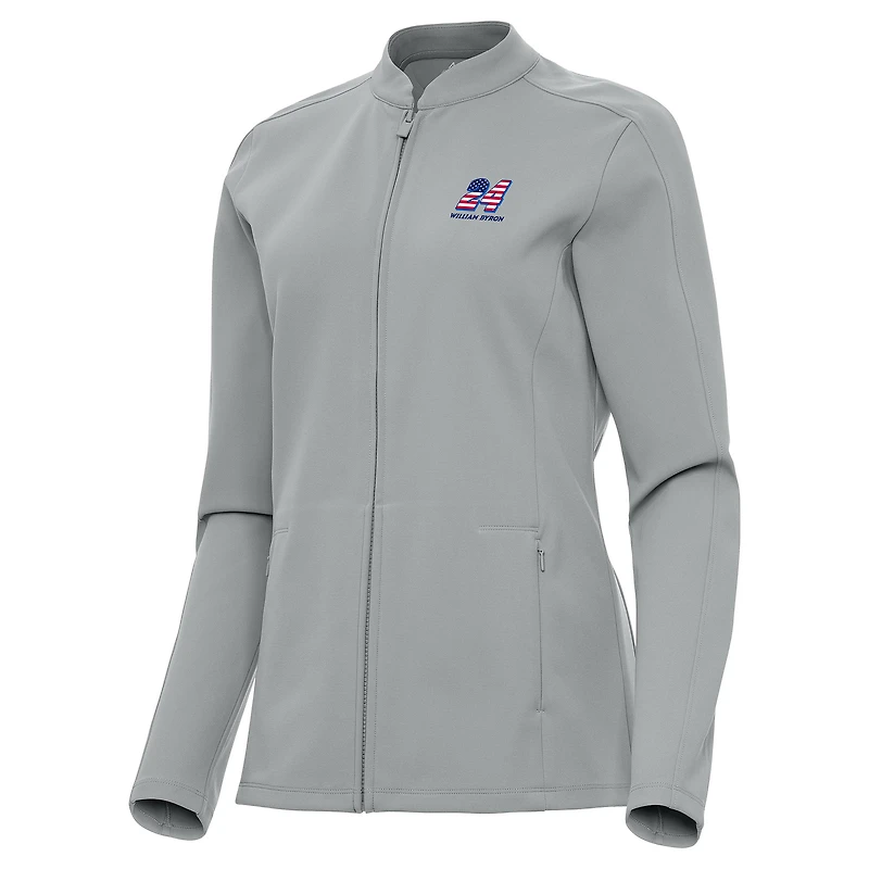 Women's Antigua Gray William Byron Regard Full-Zip Jacket