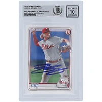 Bryson Stott Philadelphia Phillies Autographed 2020 Bowman Draft #BD-140 Beckett Fanatics Witnessed Authenticated 10 Card