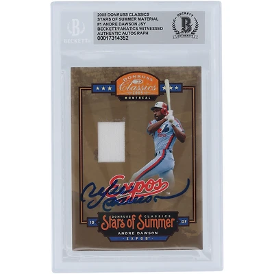 Andre Dawson Montreal Expos Autographed 2005 Donruss Classics Stars of Summer Relic #BOS-1 #/250 Beckett Fanatics Witnessed Authenticated Card