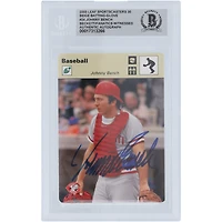 Johnny Bench Cincinnati Reds Autographed 2005 Donruss Leaf Sportscasters 30 Beige Batting-Glove #24 #/30 Beckett Fanatics Witnessed Authenticated Card