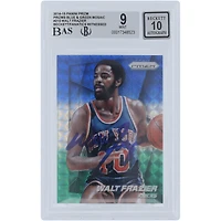 Walt Frazier New York Knicks Autographed 2014-15 Panini Prizm Blue & Green Mosaic Prizm #210 Beckett Fanatics Witnessed Authenticated 9/10 Card