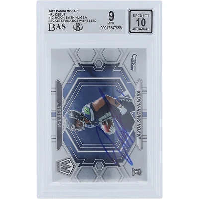 Jaxon Smith-Njigba Seattle Seahawks Autographed 2023 Panini Mosaic NFL Debut #ND-12 Beckett Fanatics Witnessed Authenticated / Rookie Card