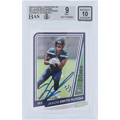 Jaxon Smith-Njigba Seattle Seahawks Autographed 2023 Panini National Convention VIP #N7 Beckett Fanatics Witnessed Authenticated / Rookie Card