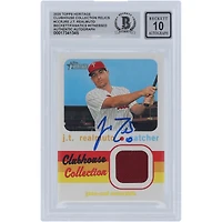 J.T. Realmuto Philadelphia Phillies Autographed 2020 Topps Heritage Clubhouse Collection Jersey Relic #CCR-JRE Beckett Fanatics Witnessed Authenticated 10 Card