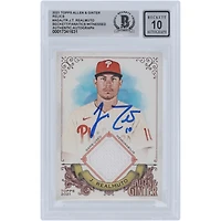 J.T. Realmuto Philadelphia Phillies Autographed 2021 Topps Allen & Ginter Jersey Relic #AGA-JTR Beckett Fanatics Witnessed Authenticated 10 Card