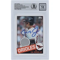 Cal Ripken Jr. Baltimore Orioles Autographed 2020 Topps '85 Topps Grey Jersey Relic #85R-CR Beckett Fanatics Witnessed Authenticated 10 Card