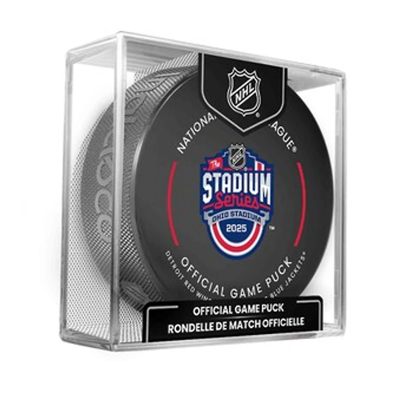 Inglasco Columbus Blue Jackets vs. Detroit Red Wings 2025 Stadium Series Official Game Puck