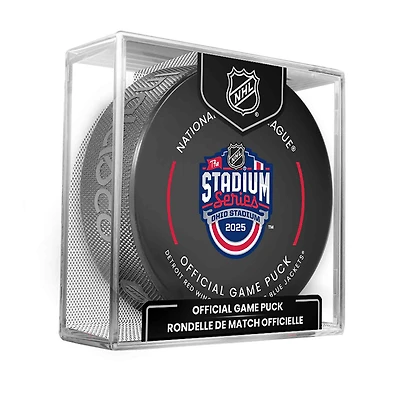 Inglasco Columbus Blue Jackets vs. Detroit Red Wings 2025 Stadium Series Official Game Puck