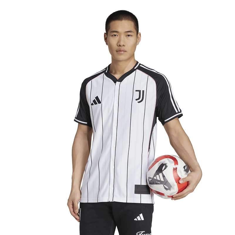 Men's adidas White Juventus US Pack Full-Button Baseball Jersey