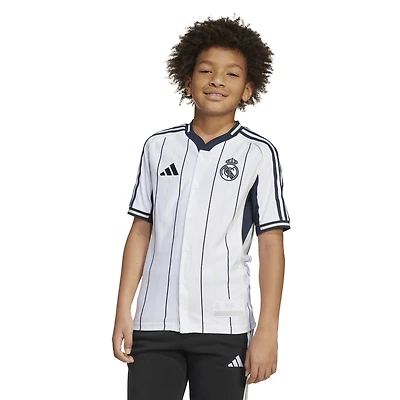Youth adidas  White Real Madrid US Pack Full-Button Baseball Jersey