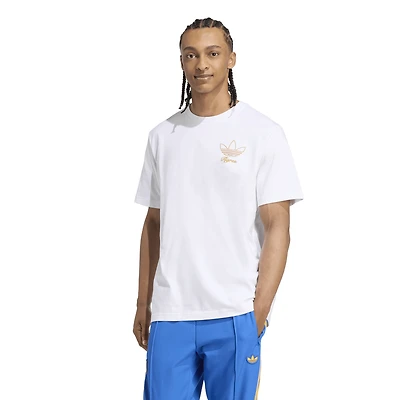 Men's adidas White Tigres UANL Terrace Icons Collection Graphic T-Shirt
