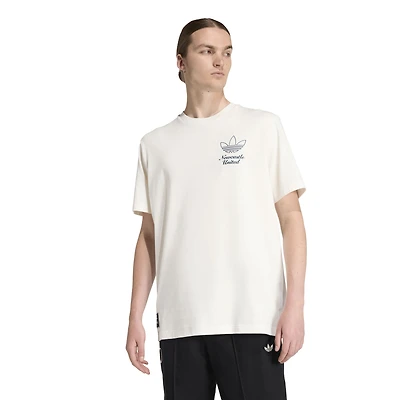 Men's adidas Cream Newcastle United Terrace Icons Collection Graphic T-Shirt