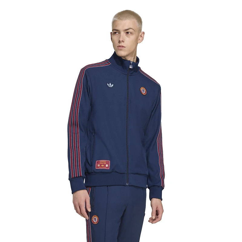 Men's adidas  Navy Aston Villa Terrace Icons Full-Zip Track Jacket