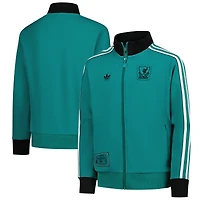 Youth adidas Green Liverpool Terrace Icons Full-Zip Track Jacket