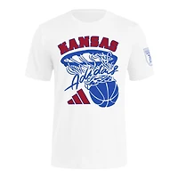 Men's adidas White Kansas Jayhawks 70th Anniversary Basketball T-Shirt
