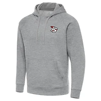 Men's Antigua  Heather Gray Iowa Speedway Victory Pullover Hoodie