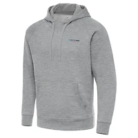 Men's Antigua  Heather Gray Homestead-Miami Speedway Victory Pullover Hoodie