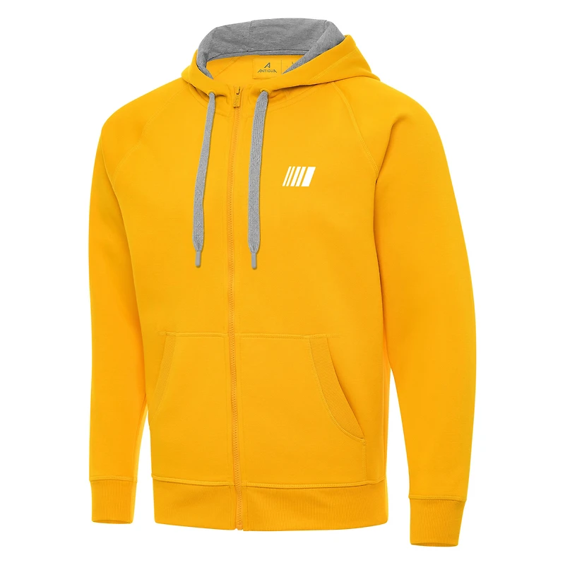 Men's Antigua Gold NASCAR Merchandise Full-Zip Hoodie
