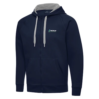 Men's Antigua Navy Michigan International Speedway Full-Zip Hoodie