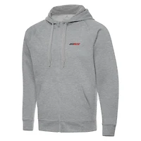 Men's Antigua  Heather Gray Richard Childress Racing Full-Zip Hoodie