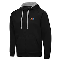 Men's Antigua  Black NASCAR Merchandise Full-Zip Hoodie