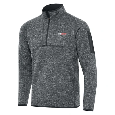 Men's Antigua  Heather Gray Richard Childress Racing Fortune 1/2-Zip Pullover Jacket