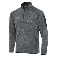 Men's Antigua  Heather Gray Richmond Raceway Fortune 1/2-Zip Pullover Jacket