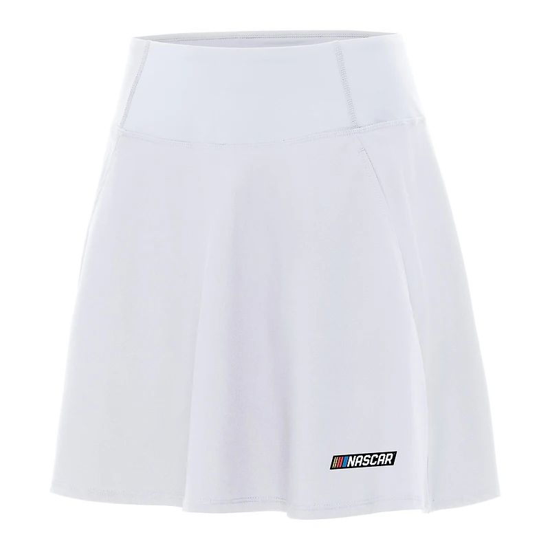 Women's Antigua White NASCAR Merchandise Chip Skort