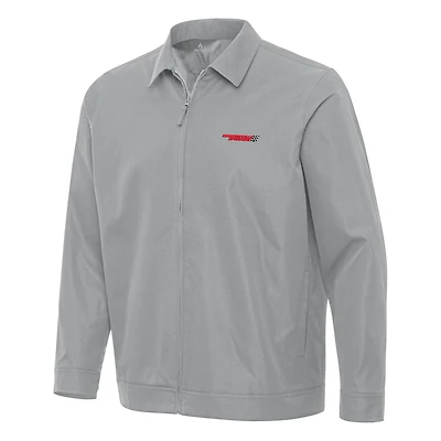 Men's Antigua  Gray Martinsville Speedway Pivot Full-Zip Jacket
