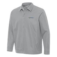 Men's Antigua  Gray Kansas Speedway Pivot Full-Zip Jacket