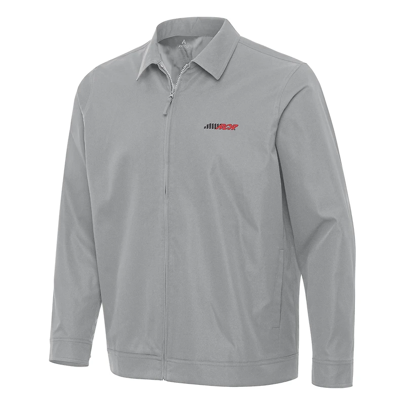 Men's Antigua  Gray Richard Childress Racing Pivot Full-Zip Jacket