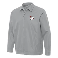 Men's Antigua  Gray Iowa Speedway Pivot Full-Zip Jacket