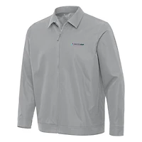 Men's Antigua  Gray Homestead-Miami Speedway Pivot Full-Zip Jacket