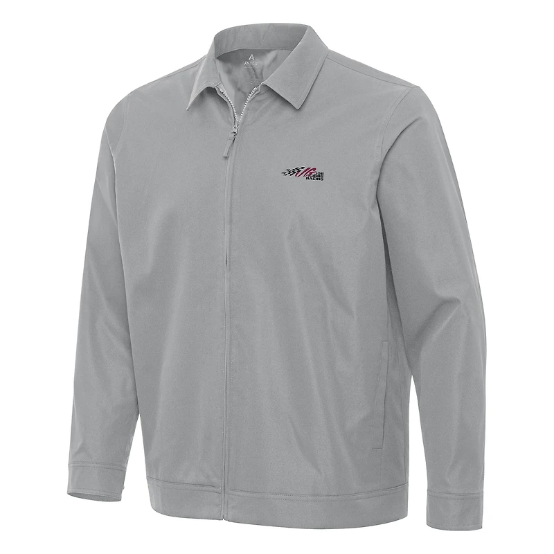 Men's Antigua Gray Joe Gibbs Racing Pivot Full-Zip Jacket